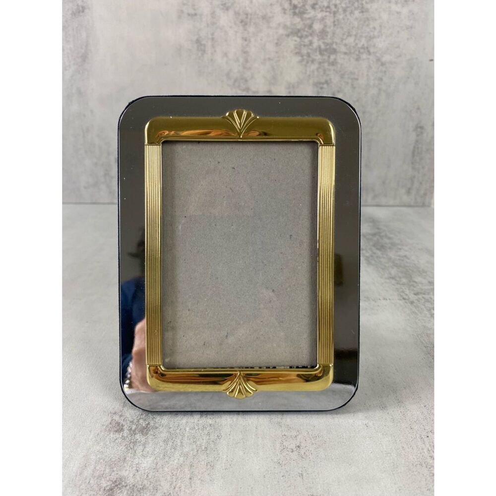 Elegant Gold and Silver Hollywood Regency Photo Frame - Art Deco 3.5x 5” photo